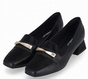 Sapato Fem Piccadilly Salto Baixo 160116 Preto