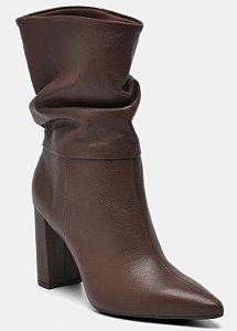 Via Marte Bota Fem Cano Longo Salto Alto 063020 Dark Brown
