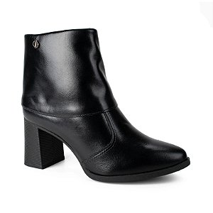 Bota Fem Dakota Cano Curto Salto Medio D2381 Colline Preto