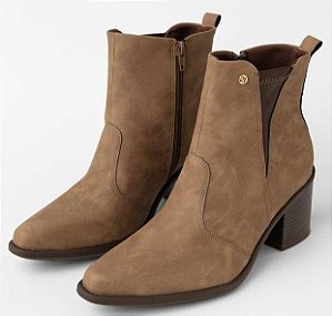 Piccadilly Bota Fem Cano Curto Salto Baixo 368001 Madeira