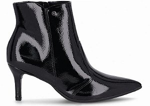 Bota Fem Piccadilly Cano Curto Salto Baixo 772006 Preto