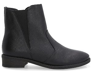 Bota Fem Usaflex Cano Curto Salto Baixo Ap0200 Preto