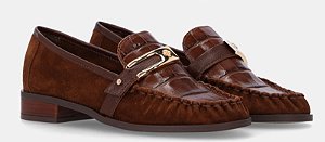 Sapato Fem Luz Da Lua 60560023 Camurca/Croco