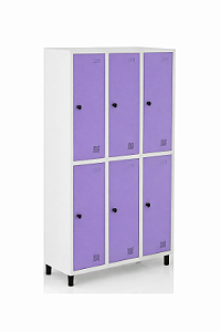 Roupeiro de Aço com 6 Portas para Cadeado - Marzo Vitorino