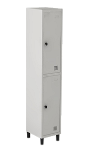 Roupeiro de Aço com 2 Portas para Cadeado- Cristal - Marzo Vitorino