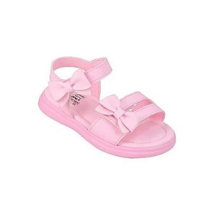 Sandália Papete Infantil Pampili Menina  Lili Laço Rosa