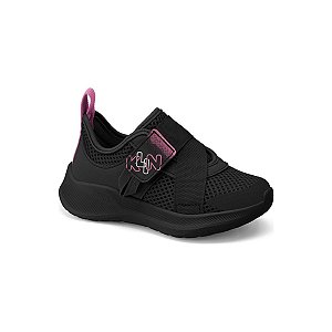 Tenis Infantil Menina  Klin Freedom MIni  Preto/Rosa