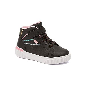 Tenis Bota Infantil Menina Klin Sky Preto