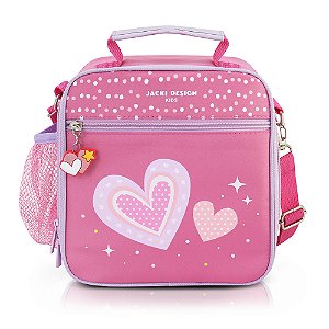 LANCHEIRA TÉRMICA INFANTIL ROSA CORAÇÃO
