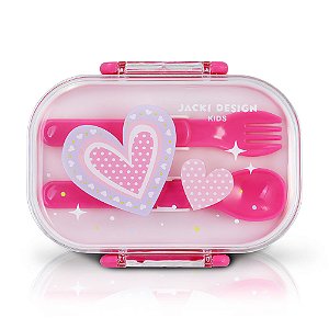 POTE PARA LANCHE MARMITA ROSA CORAÇÃO
