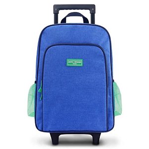 MOCHILA COM RODINHAS AZUL