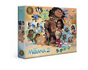 SUPER KIT MOANA 2 - QUEBRA CABEÇAS - MEMÓRIA E DOMINÓ