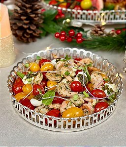 Salada à Caprese com Camarão