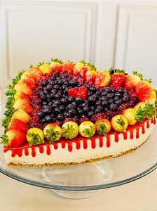 Cheesecake de Frutas Vermelhas | Formato de Coração G