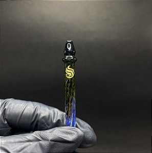 Piteira Snake Skin - Vapor de Ouro 24K/Prata