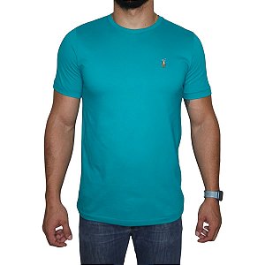 Camiseta Ralph Lauren Verde Esmeralda Logo Colorido
