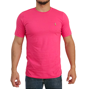 Camiseta Ralph Lauren Rosa Pink Logo Colorido