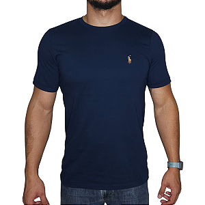 Camiseta Ralph Lauren Marinho Logo Colorido