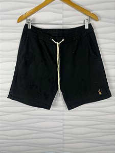Short Sarja Ralph Lauren Preto Logo Colorido