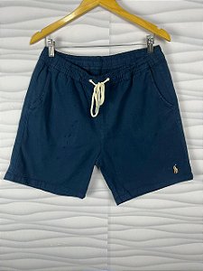 Short Sarja Ralph Lauren Marinho Logo Colorido