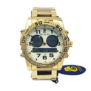 RELÓGIO DE PULSO ATLANTIS A3228 DOURADO
