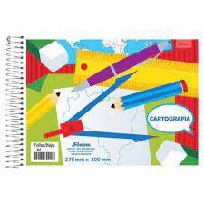 CADERNO DESENHO CARTOGRAFIA 96F FLEX BÁSICO