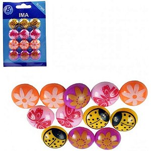 PRENDEDOR IMÃ MAGNETICO MULTIUSO ESTAMPADO C/12 PC