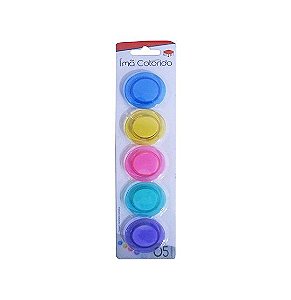 PRENDEDOR MAGNETICO IMÃ MULTIUSO COLORS C/5 PCS
