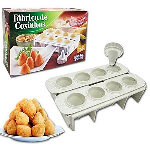FABRICA DE COXINHA DE PLASTICO 8 FORMAS BRANCO