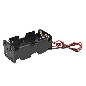 SUPORTE 4 PILHAS AA - PRETO UNIDADE