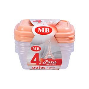 CONJUNTO PARIS 4 POTES MB PLÁSTICOS