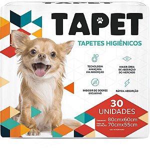 HIGIENE PARA PET TAPETE 80X60 TAPET C/ 30 UN UNIDA
