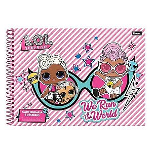 CADERNO DESENHO CARTOGRAFIA MILIMETRADO 96 FLS LOL