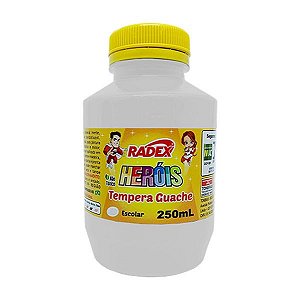 TINTA GUACHE ESCOLAR RADEX 250ML BRANCA