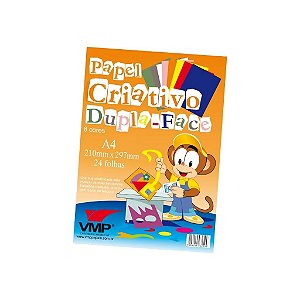 PAPEL CRIATIVO DUPLA FACE A4 24 FOLHAS VMP