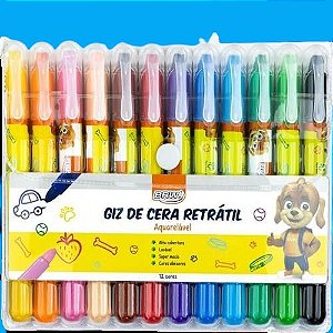 GIZ DE CERA RETRÁTIL BLISTER 12 CORES BRW