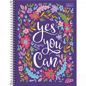 CADERNO 16X1 D+ 320 FEMININO FOLHAS TILIBRA