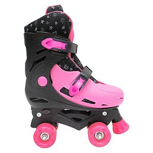 PATINS ROLLER AJUSTAVEL 33-36 PINK DMTOYS