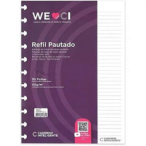 CADERNO INTELIGENTE REFIL A5 PAUTADO 90G 50FLS