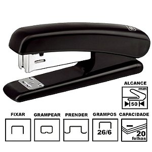 GRAMPEADOR 20 FOLHAS DE MESA G102 PRETO TILIBRA
