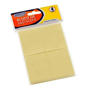 POST IT BLOCO 38X51MM AMARELO PASTEL 100FLS BRW