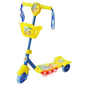 PATINETE COM CESTA FLORESTA DIVERTIDA LUZ E SOM
