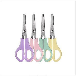 TESOURA ESCOLAR INOX 13CM VERDE PASTEL BRW