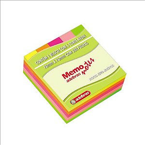 MEMO NOTE 76 X 76 - C/1 BLOCO 320 FLS 5 CORES NEON