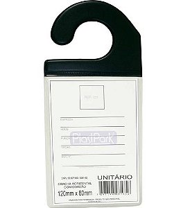 Cracha para automovel com gancho Preto 9 X 13 Cm