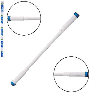 VARAO PORTA CORTINA EXTENSIVEL AÇO 135CM A 148CM