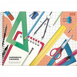 Caderno Cartografia Capa Dura Milimetrado