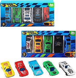 CARRINHO COLEÇÃO DANGEROUS SPEED COLORS KIT 5 UNID
