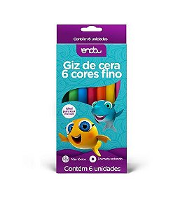 GIZ DE CERA 6 CORES FINO ONDA