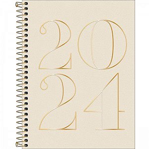 AGENDA EXECUTIVA ESPIRAL DIÁRIA 17,7 X 24 CM VANIL